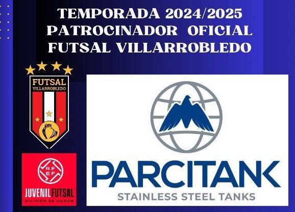 Parcitank, official sponsor of Futsal Villarrobledo