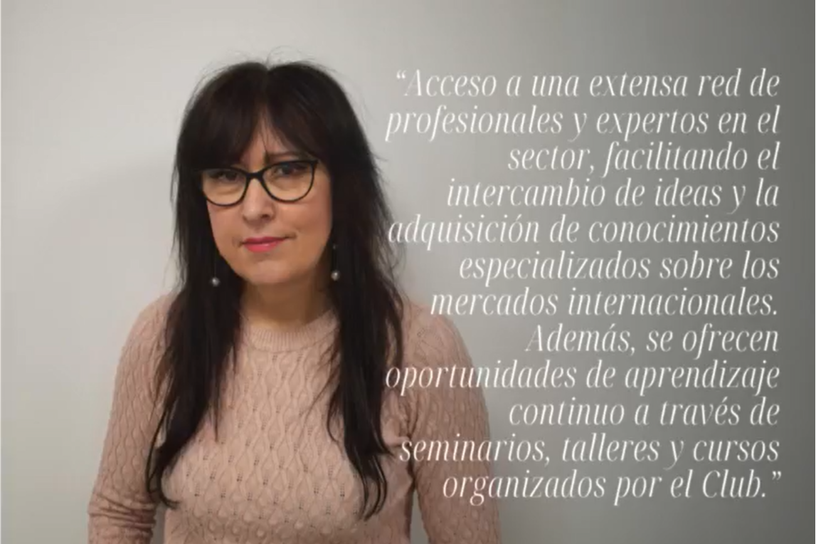 Maria José Parra (CEO of Parcitank): ‘The Exporters Club provides access to an extensive network of professionals and experts in international markets’.