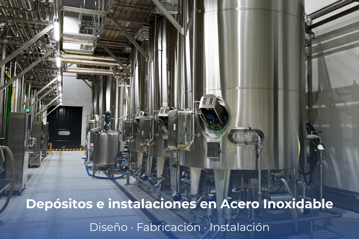 Installation of custom stainless steel tanks in industrial environments