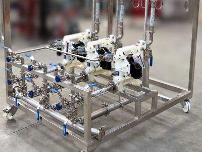Skid de bombeo y distribución a medida: integración de procesos en acero inoxidable